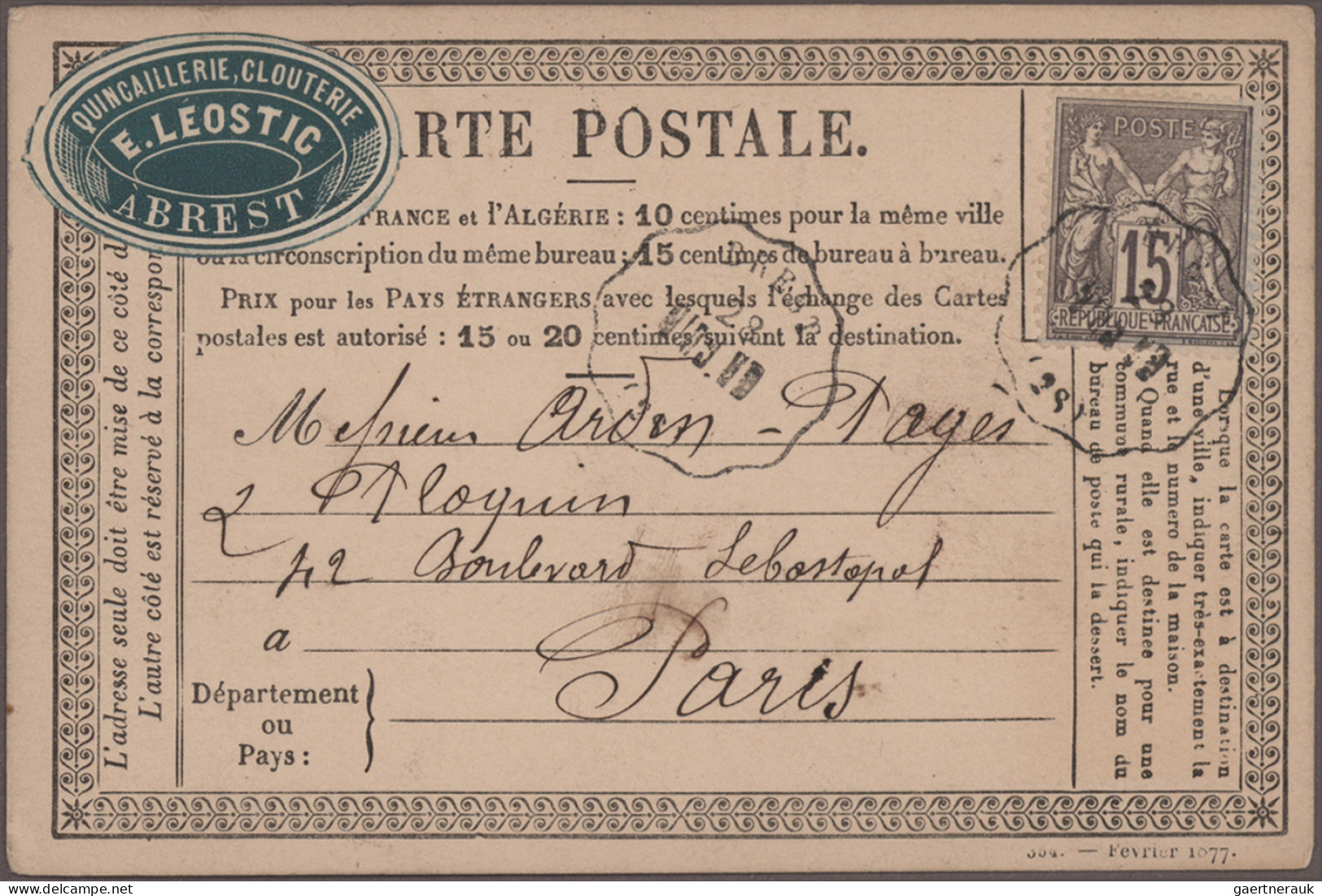France - Postal Stationery: 1873/1878, Assortment Of Apprx. 80 Used Stationery C - Other & Unclassified