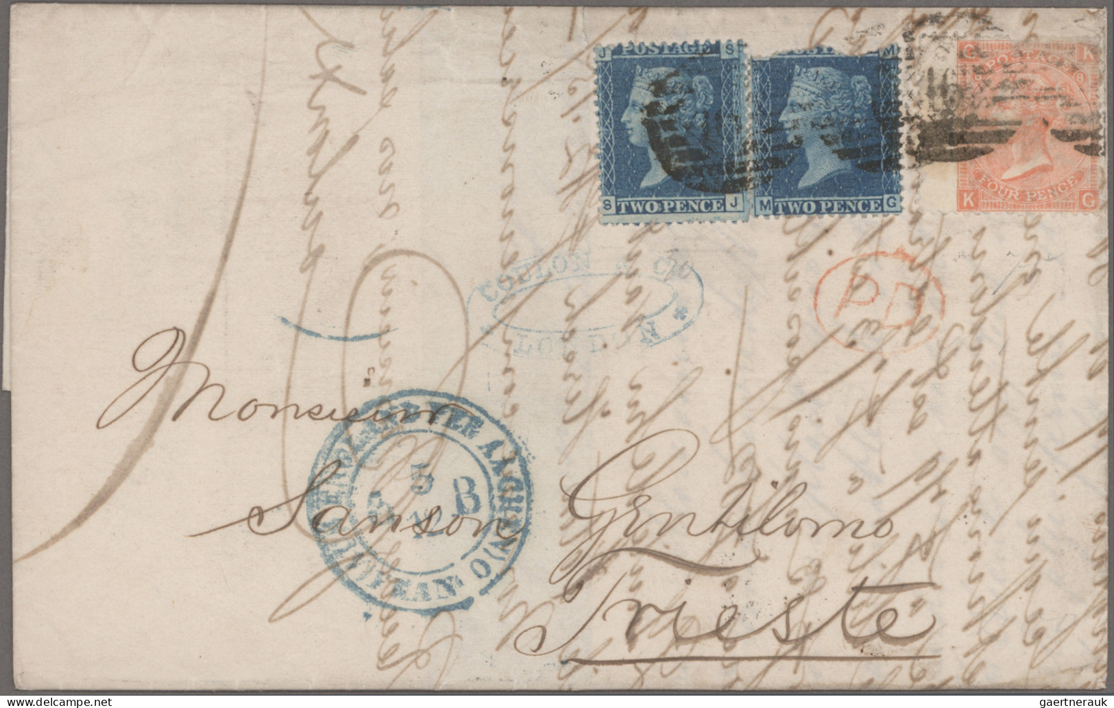 Great Britain: 1835/1890's: 40 covers, postcards and a parcel label all franked