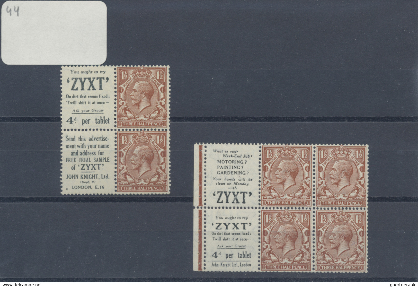 Great Britain - se-tenants: 1924, comprehensive collection of mint booklet panes