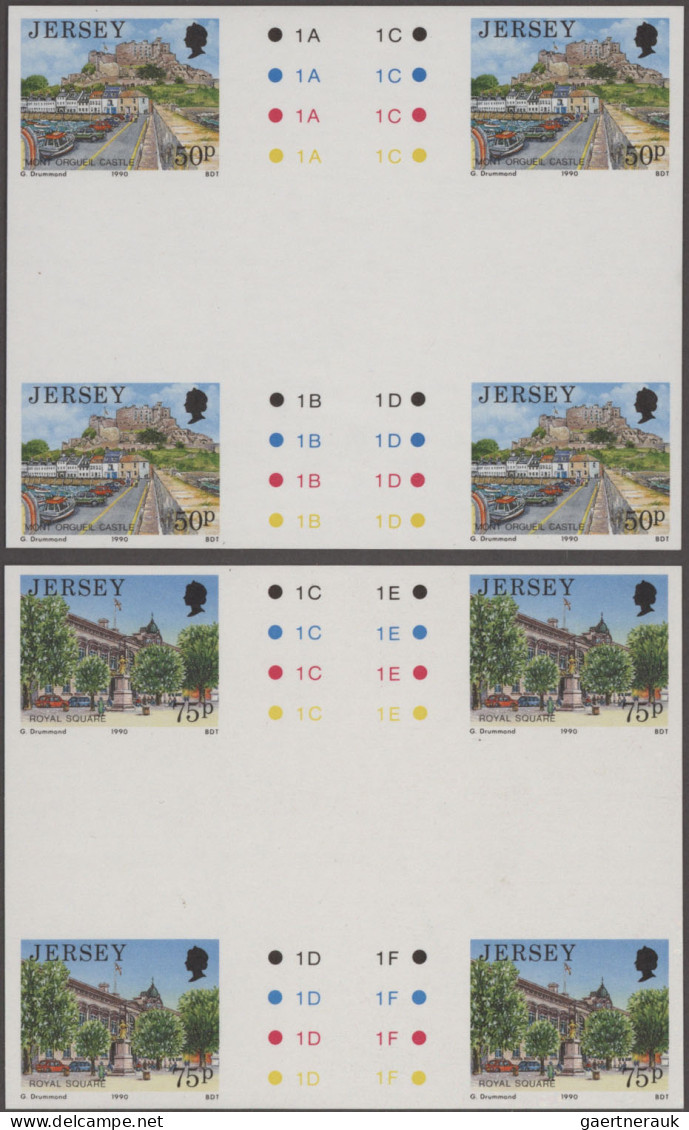 Jersey: 1989/1999. Collection Containing 21924 IMPERFORATE Stamps And 1 IMPERFOR - Jersey