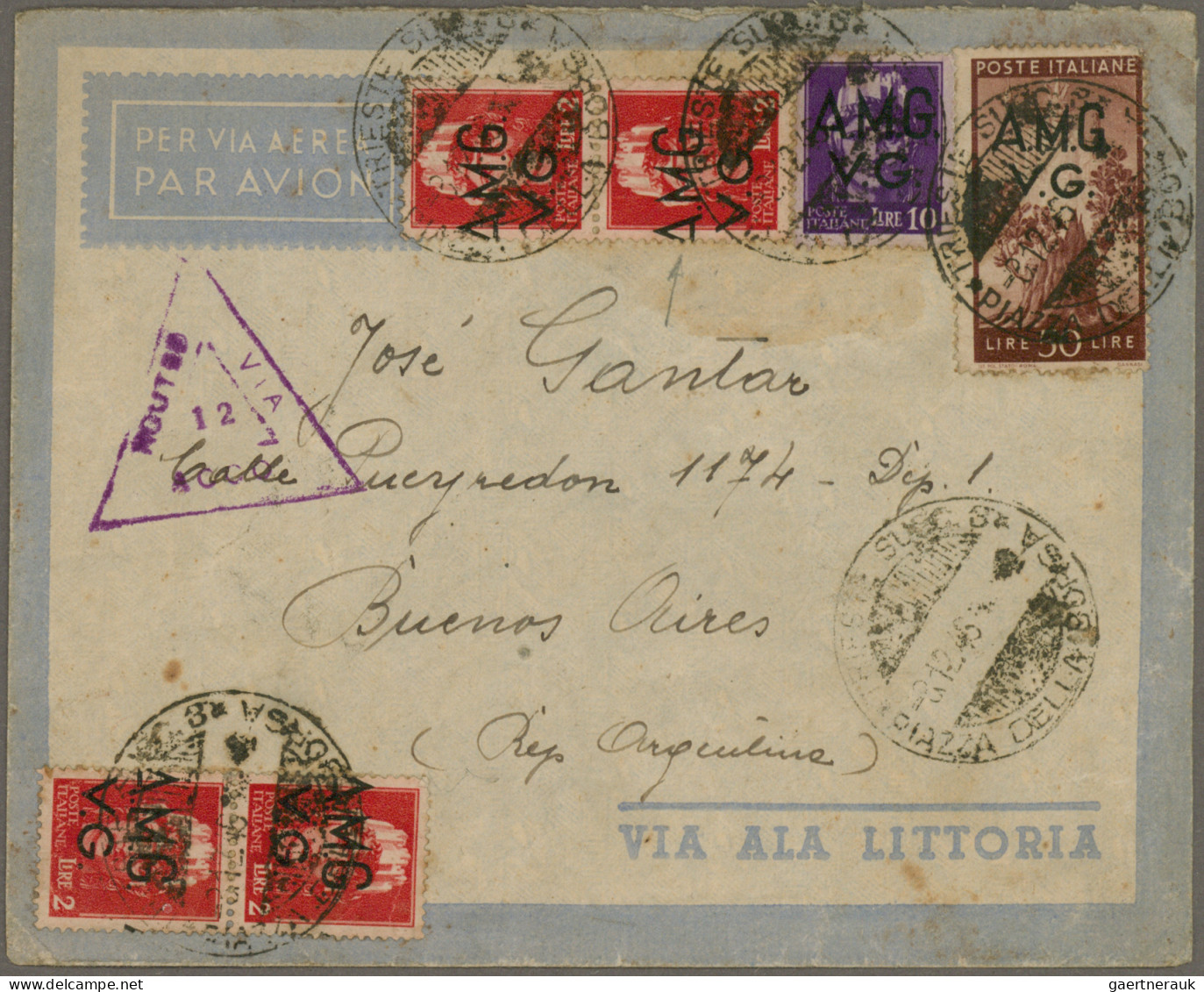 Italy: 1870/1954, Italian Area, Assortment Of 29 Entires, E.g. 1870 Tunis Letter - Collections