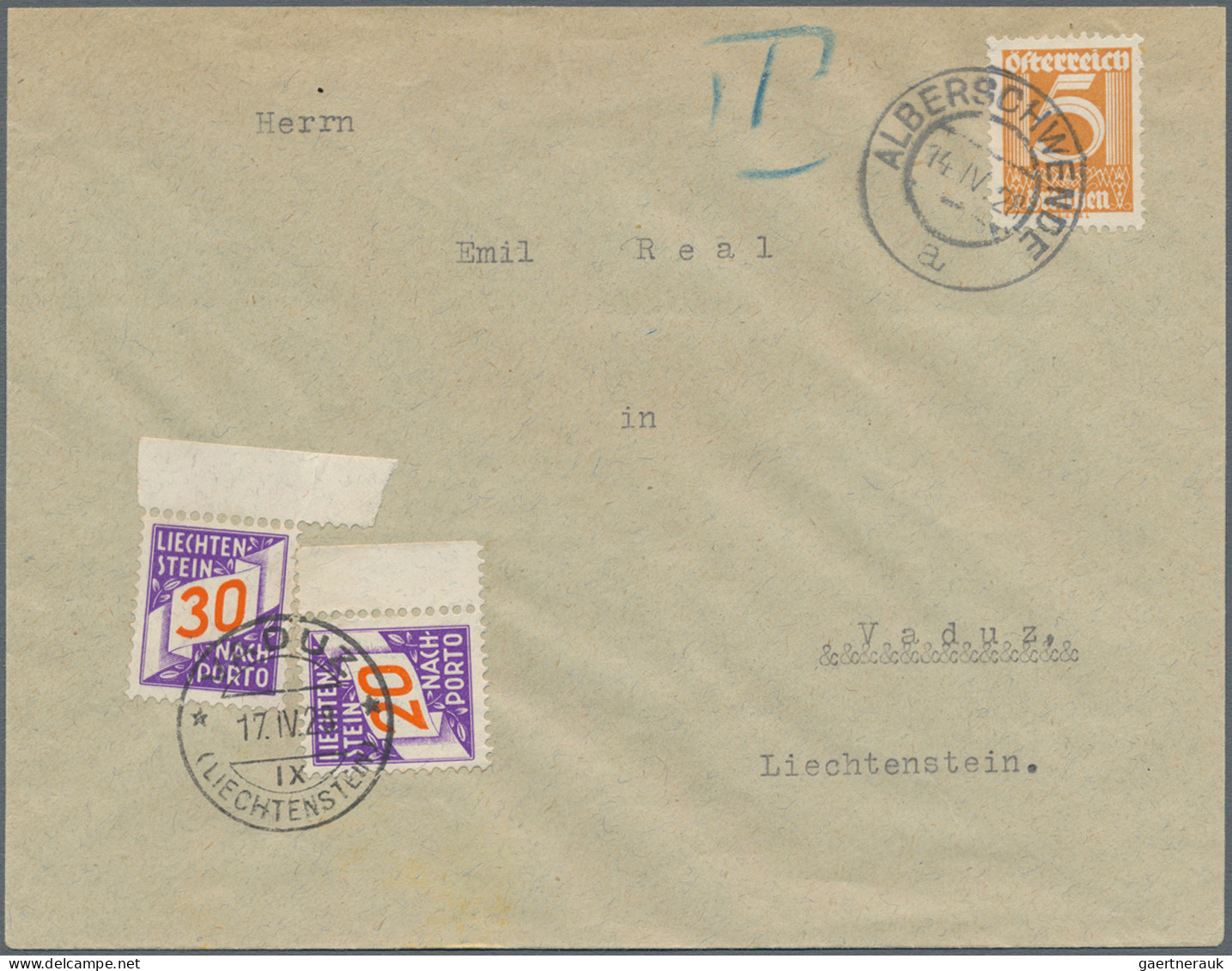 Liechtenstein - Portomarken: 1928/1938, Portomarken II, 5-40 Rp.Ziffer Im Band A - Postage Due