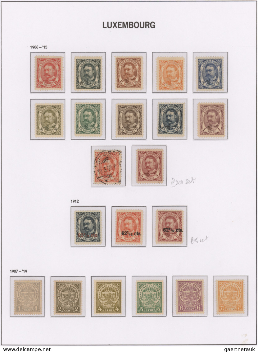 Luxembourg: 1852/1959, Used And Mint Collection In A DVAO Binder, Mixed Conditio - Sonstige & Ohne Zuordnung