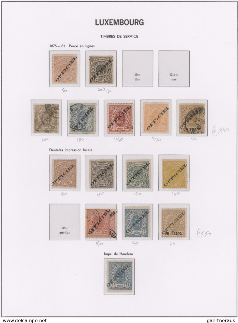 Luxembourg: 1852/1959, used and mint collection in a DVAO binder, mixed conditio