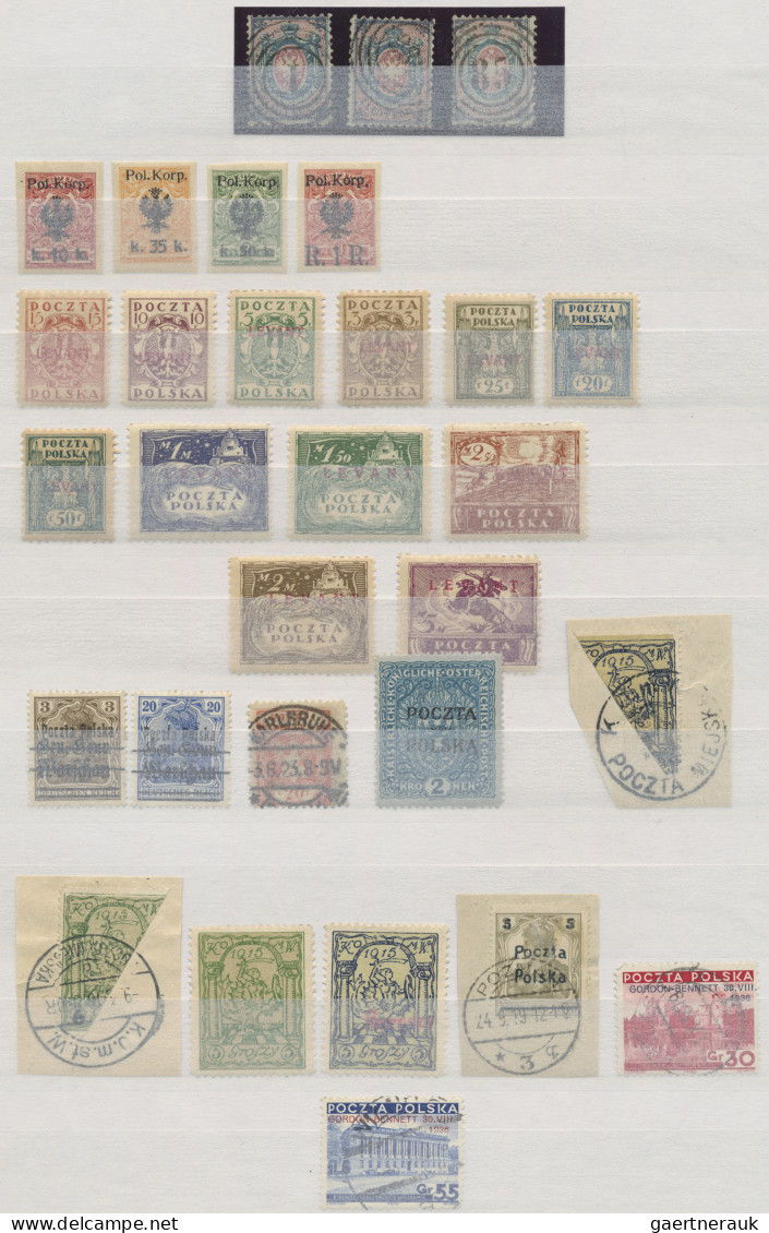 Poland: 1860/1936, Used And Mint Assortment On Stockpage, Comprising E.g. Three - Gebraucht