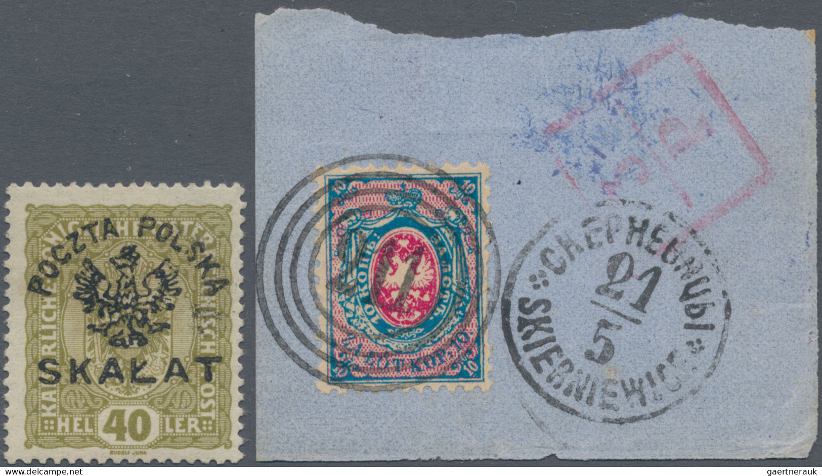 Poland: 1860-1954: Part Collection With First 1860 10k. On Piece, Several Covers - Briefe U. Dokumente