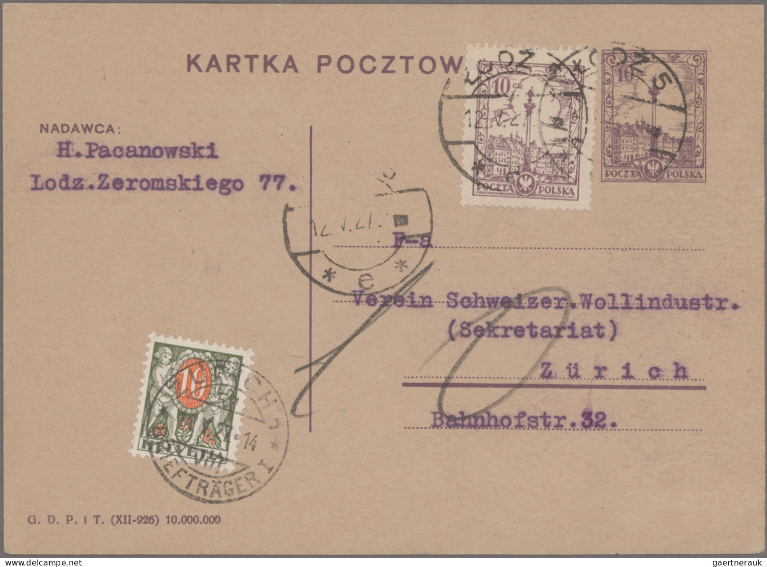 Poland: 1912/1935 18 Covers, Picture Postcards And Postal Stationery Items Sent - Briefe U. Dokumente