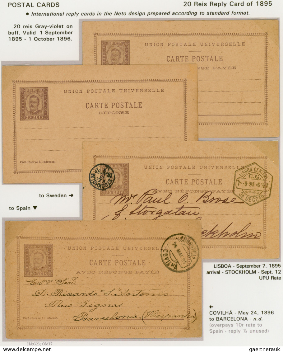 Portugal - postal stationery: 1878-1910 Specialized exhibition collection of abo