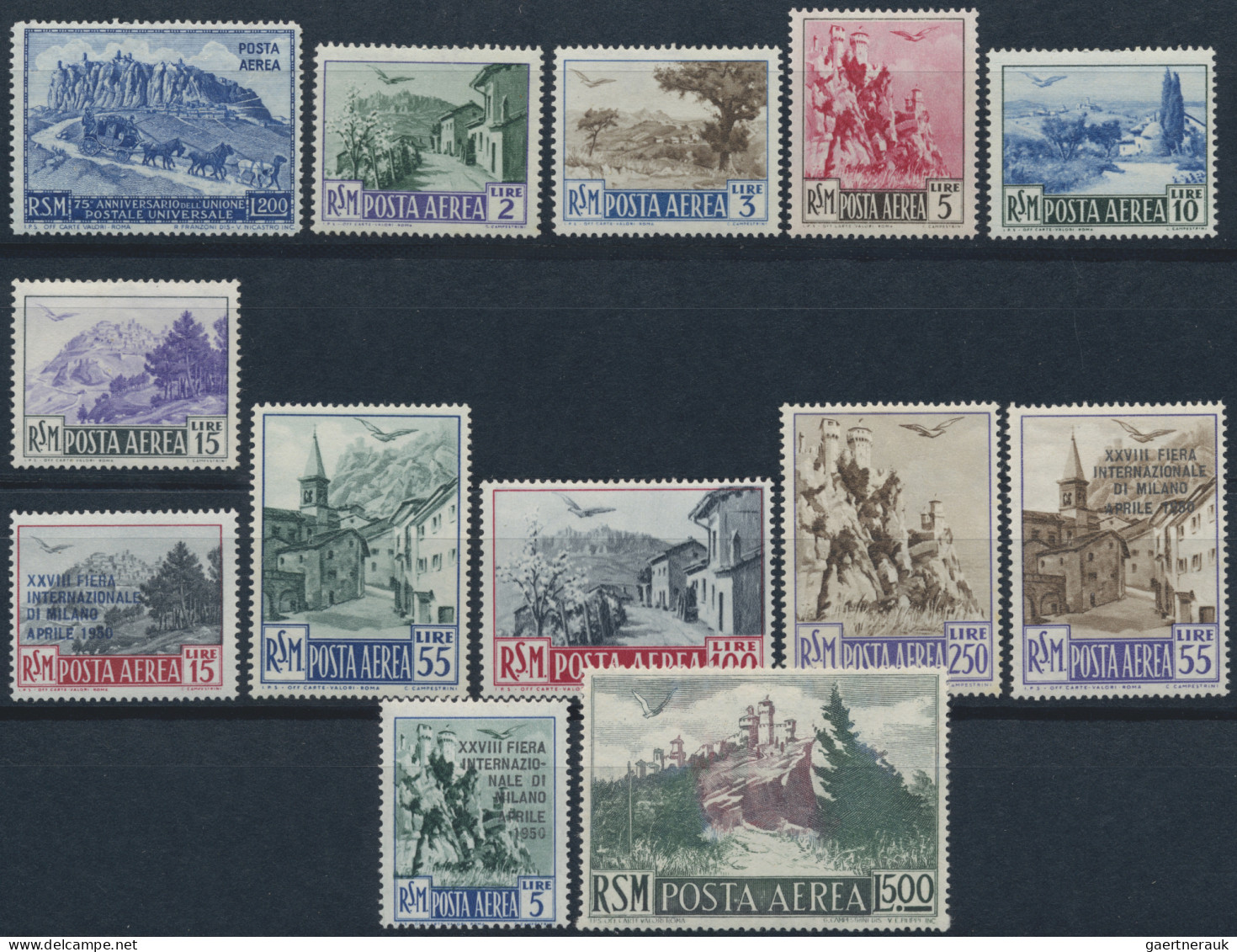 San Marino: 1937/1961, Little Lot With Some Better Issues Like Mi. Block 4A/B, M - Storia Postale