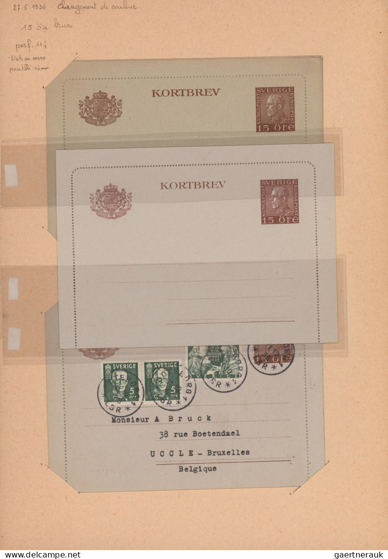 Sweden - Postal Stationery: 1920/1980 (ca.), Collection Of More Than 100 Used An - Enteros Postales