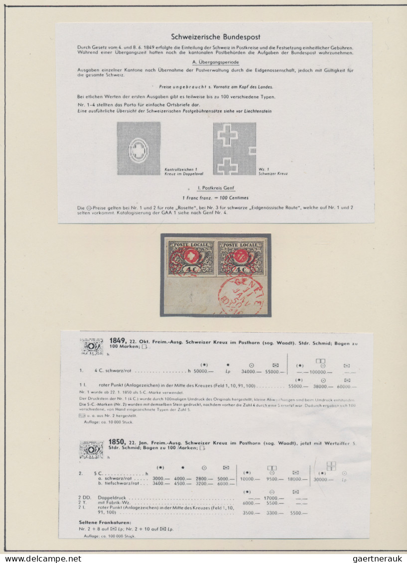 Schweiz: 1843-1862, Sammlung, Teils Sehr Schön Illustriert, Mit Einer Fülle Von - Sammlungen