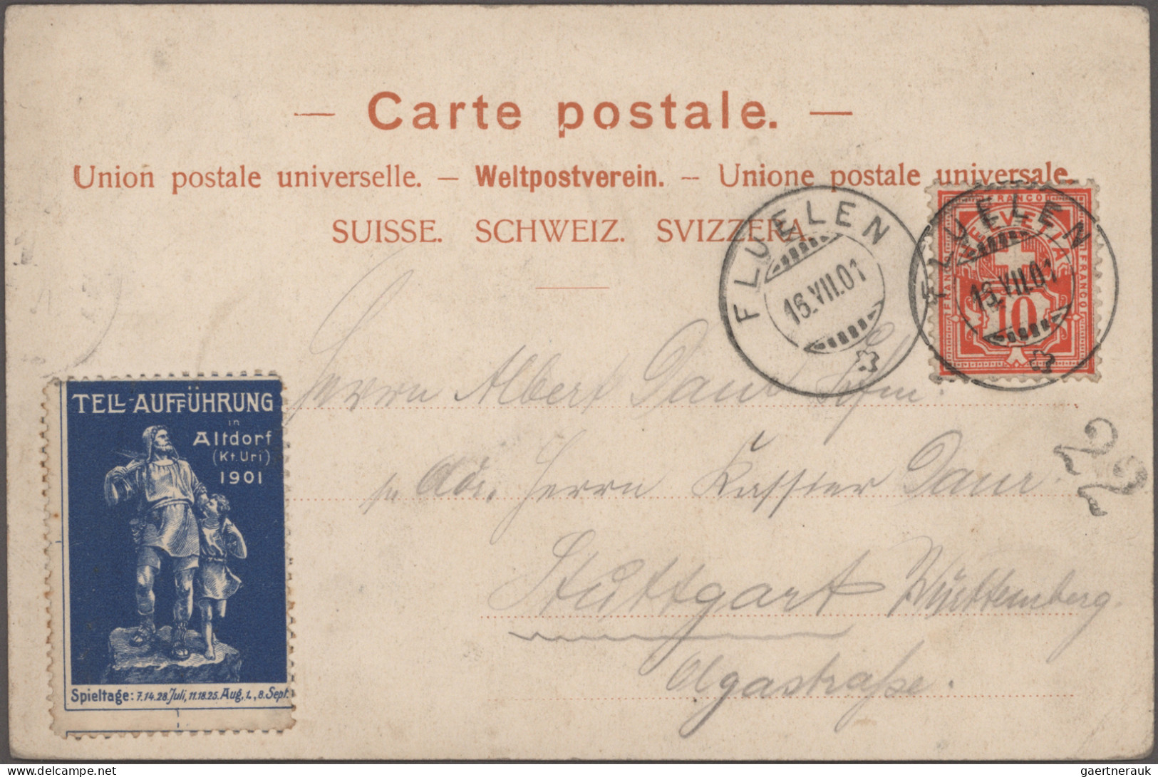 Schweiz: 1878/1950, Lot Mit Ca. 110 Briefen/Karten Und Ganzsachen Schwerpunkt Vo - Lotes/Colecciones