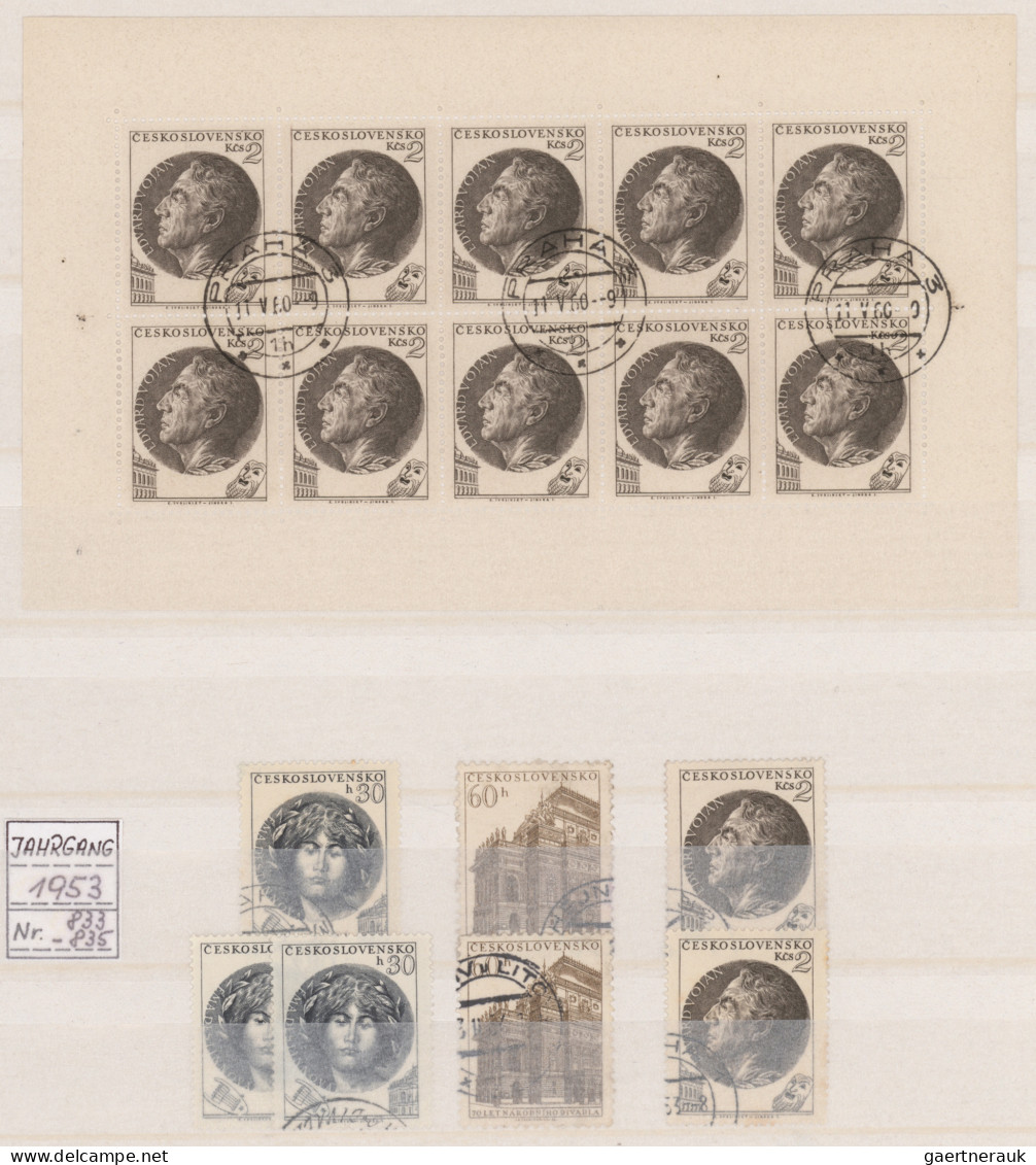 Czechoslowakia: 1918/1992, Comprehensive Used And Mint Balance In Nine Albums, W - Used Stamps