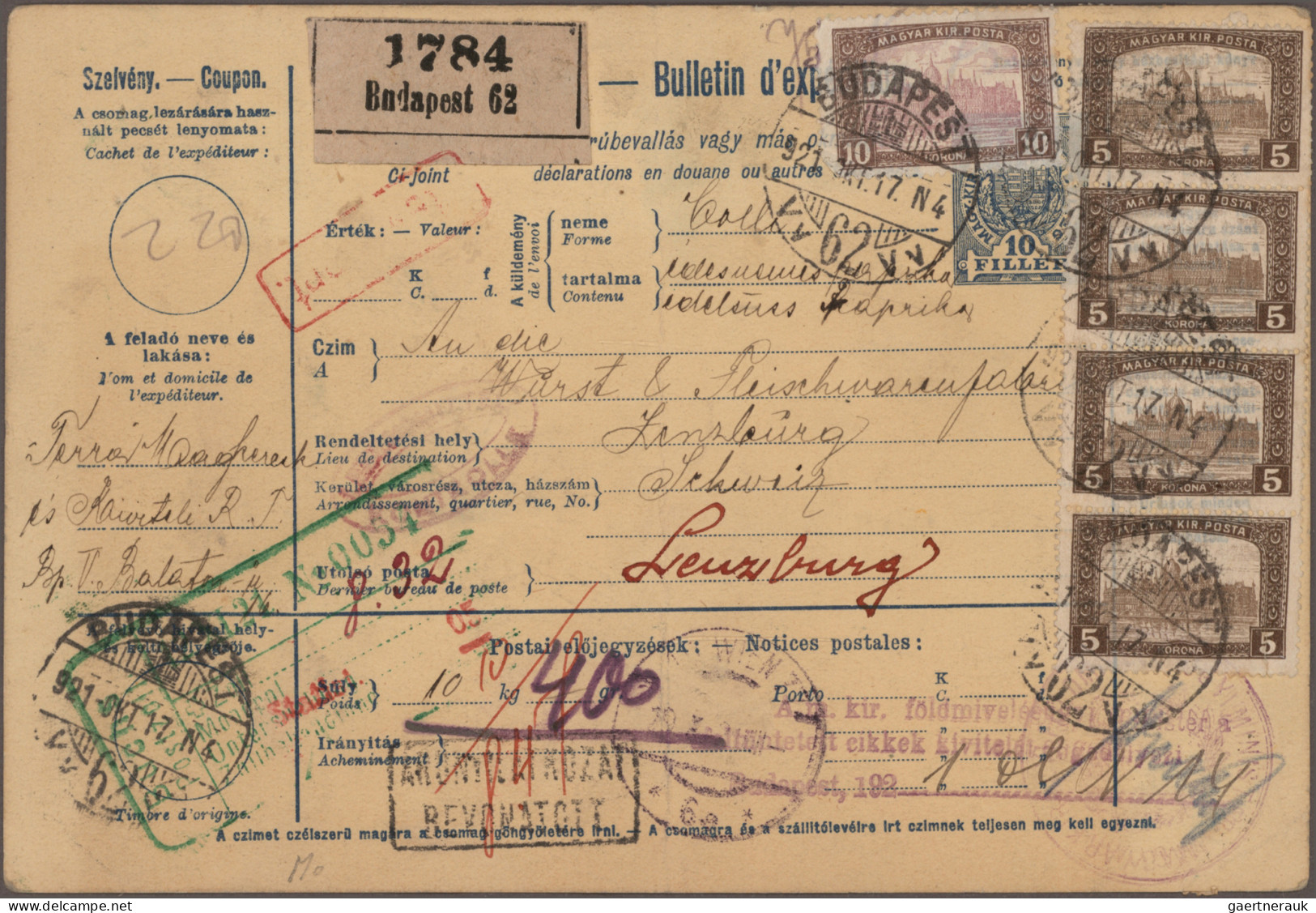 Hungary: 1896/1928, petty collection of 15 covers/cards/parcel despatch forms se