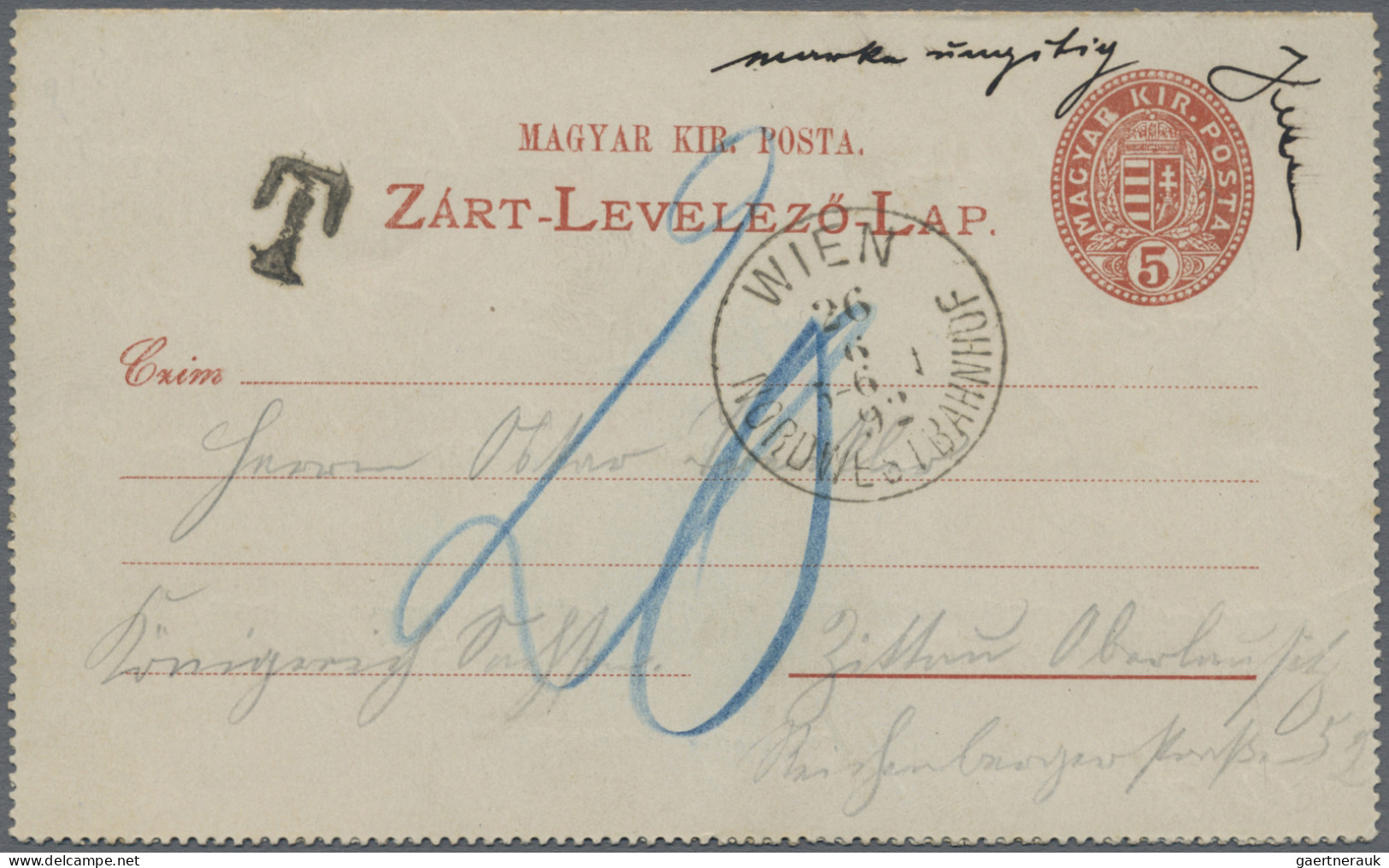 Hungary - Postal Stationary: 1889/1896, Lot Of Seven Used Letter Cards (three Wi - Postal Stationery