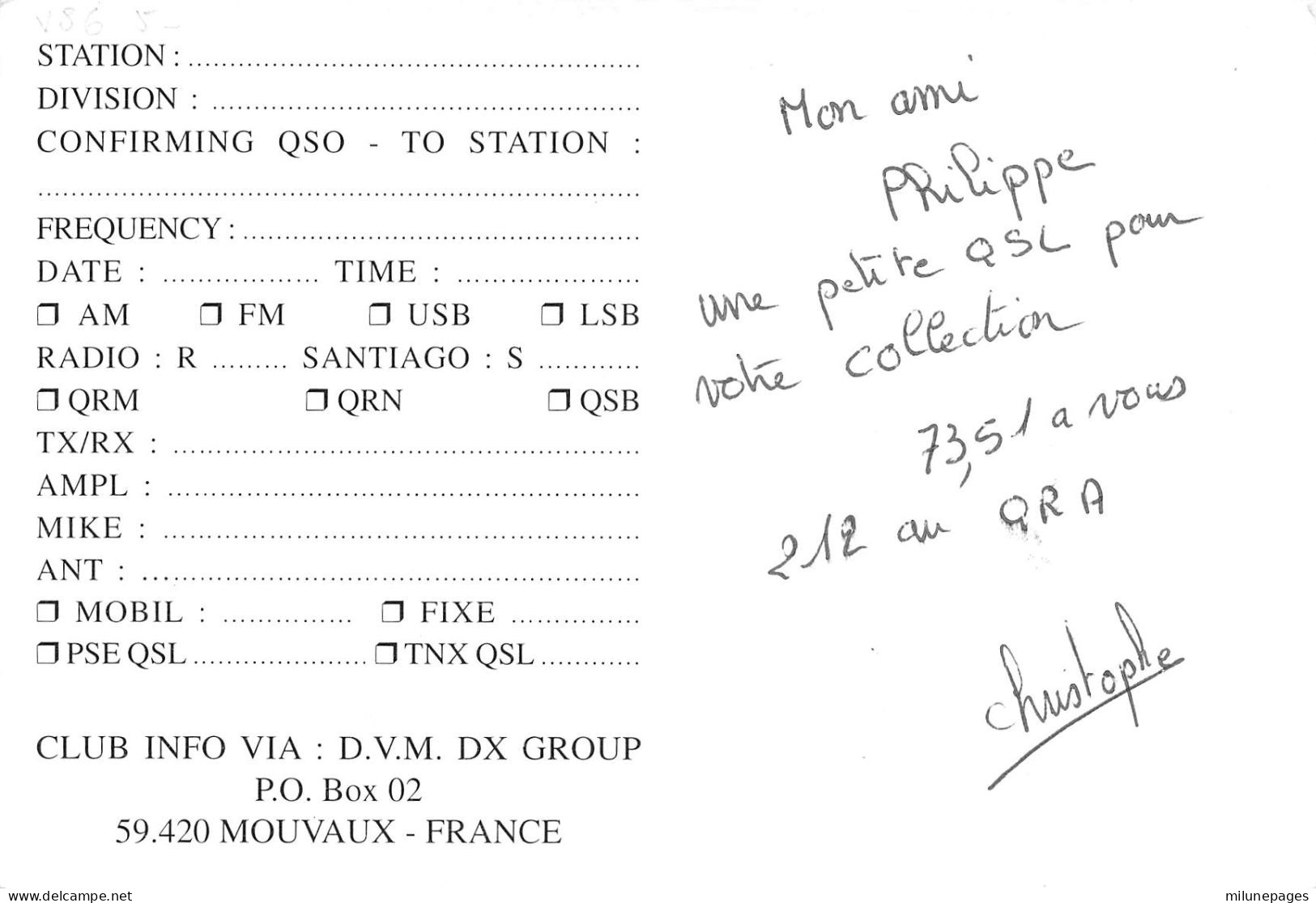 Carte QSL Maximum Traversée De L'Atlantique Nord Par Charles Lindbergh 1977 DVM DX Group - 1970-1979