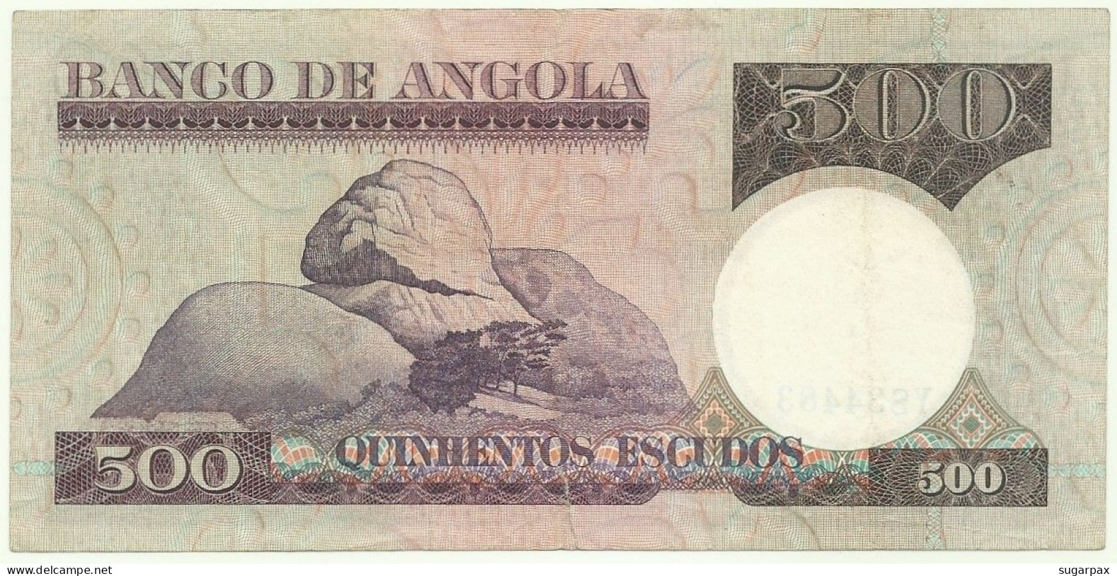 Angola - 500 Escudos - 10.6.1973 - Pick: 107 - Serie YS - Luiz De Camões - PORTUGAL - Angola