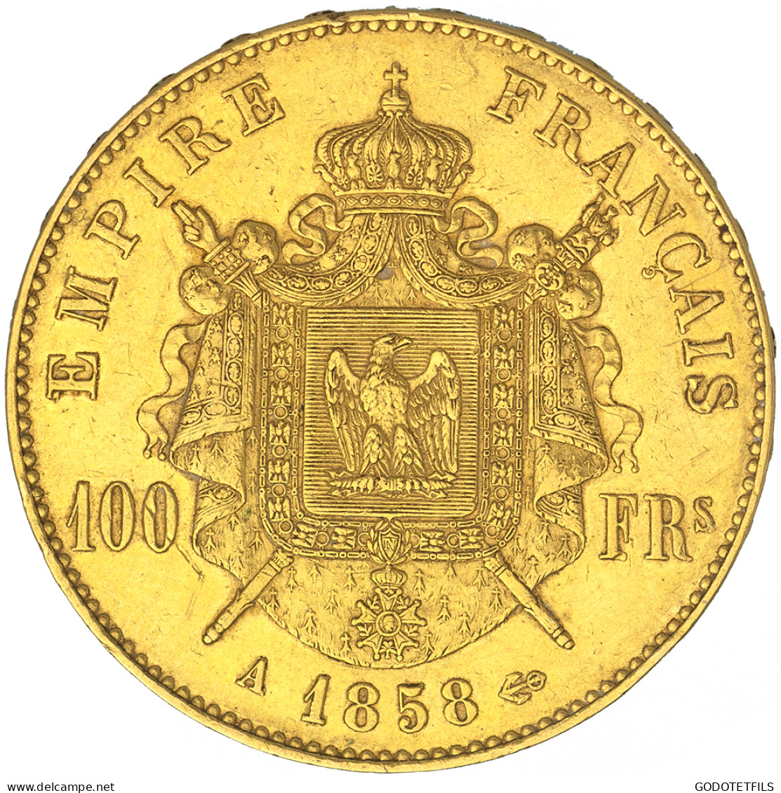 Second-Empire- 100 Francs Napoléon III Tête Nue 1858 Paris - 100 Francs (oro)