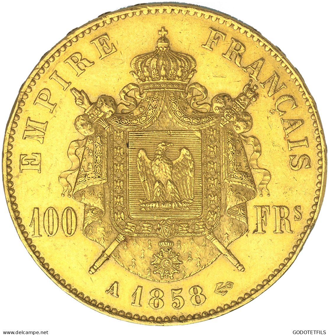 Second-Empire- 100 Francs Napoléon III Tête Nue 1858 Paris - 100 Francs (gold)