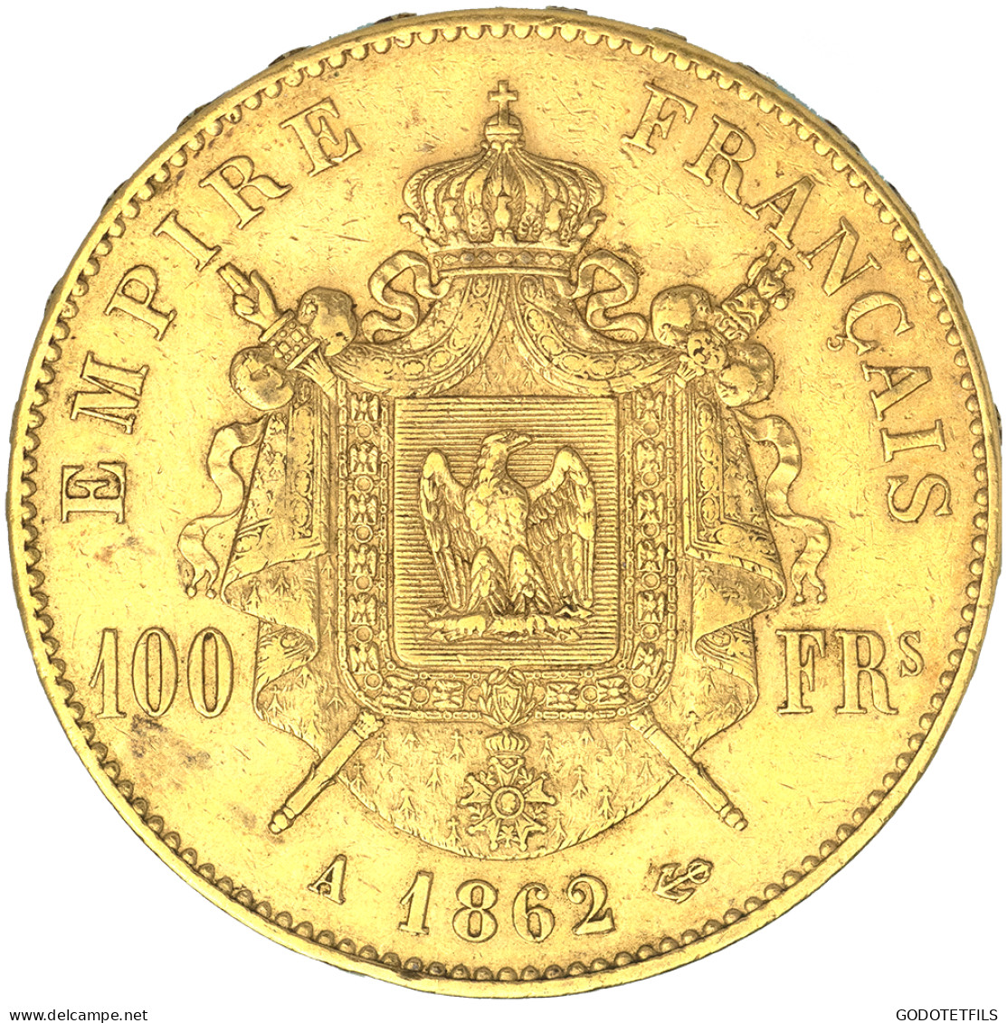 Second-Empire- 100 Francs Napoléon III Tête Laurée 1862 Paris - 100 Francs (gold)