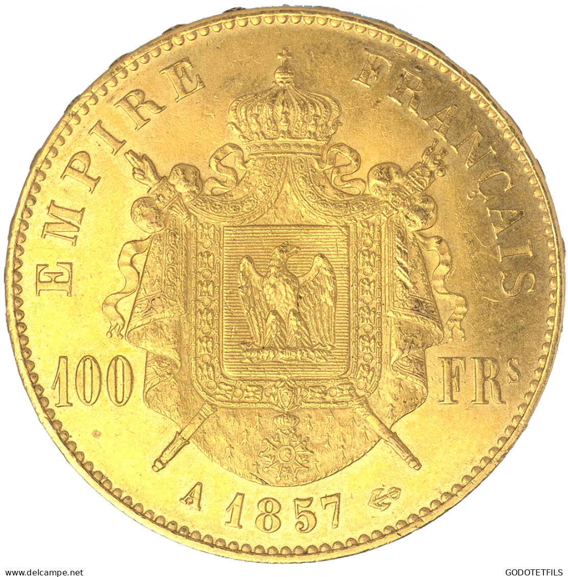 Second-Empire- 100 Francs Napoléon III Tête Nue 1857 Paris - 100 Francs (gold)