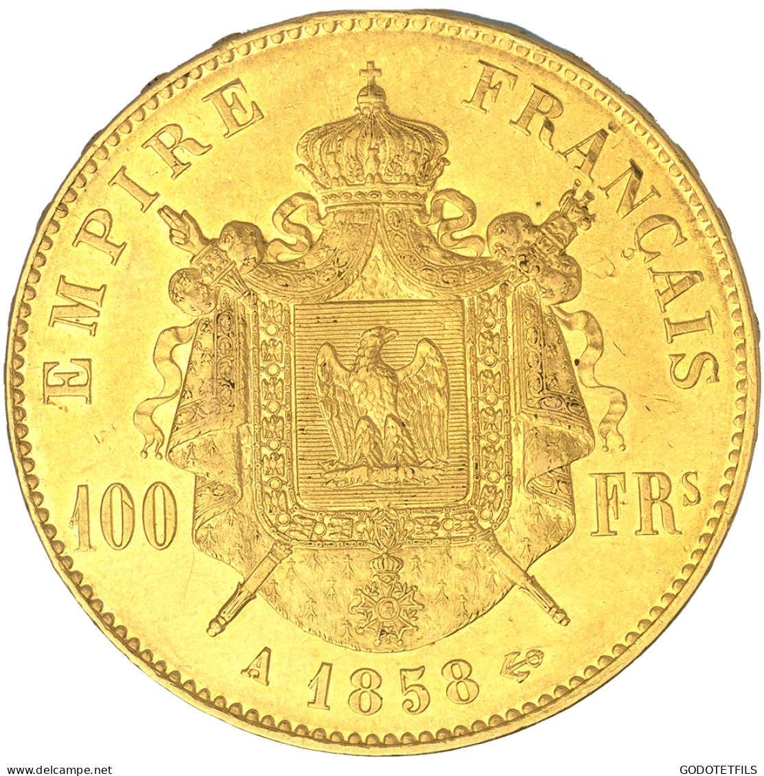 Second-Empire- 100 Francs Napoléon III Tête Nue 1858 Paris - 100 Francs (oro)