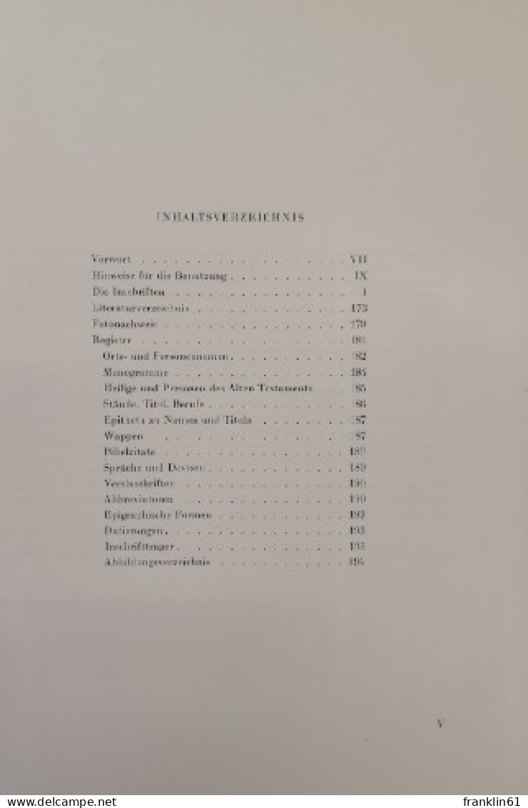 Die Inschriften Der Stadt Merseburg. - Otros & Sin Clasificación