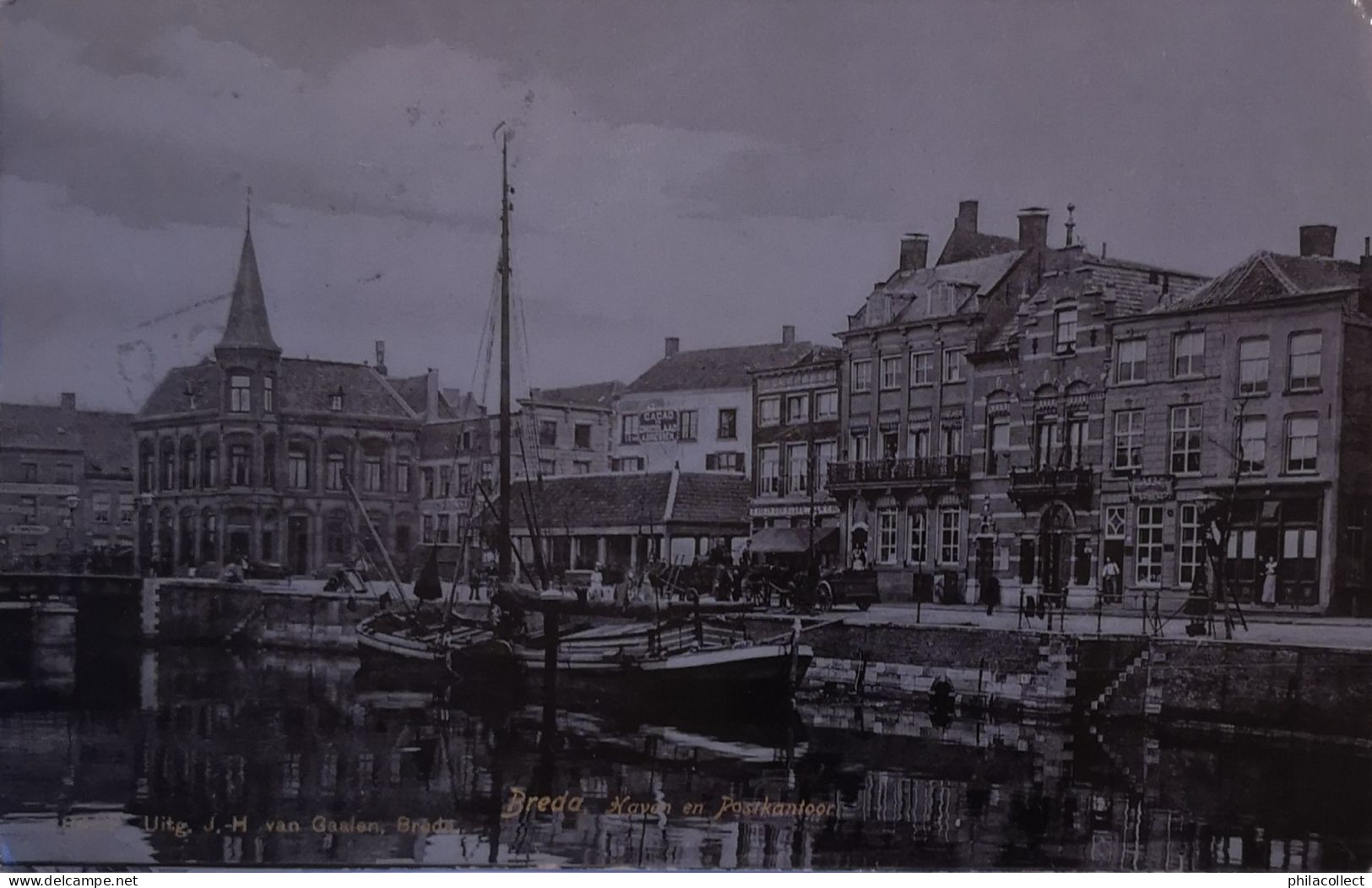 Breda // Haven En Postkantoor 1906 Topkaart  Uitg. JH Van Gaalen - Breda