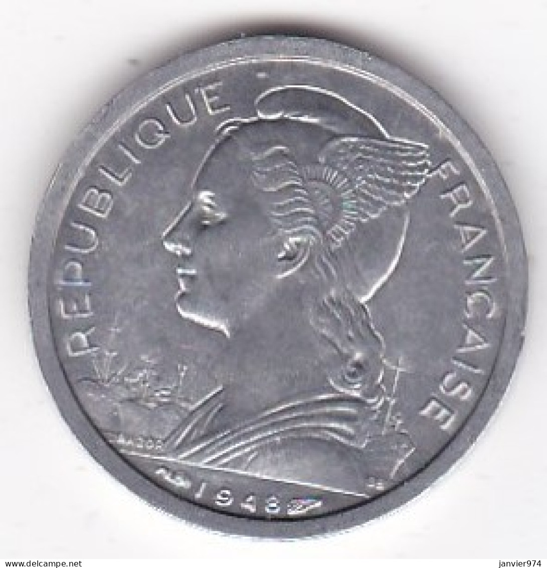 Ile De La Réunion 1 Franc 1948 Aile, En Aluminium , Lec# 53, Neuve UNC - Reunion