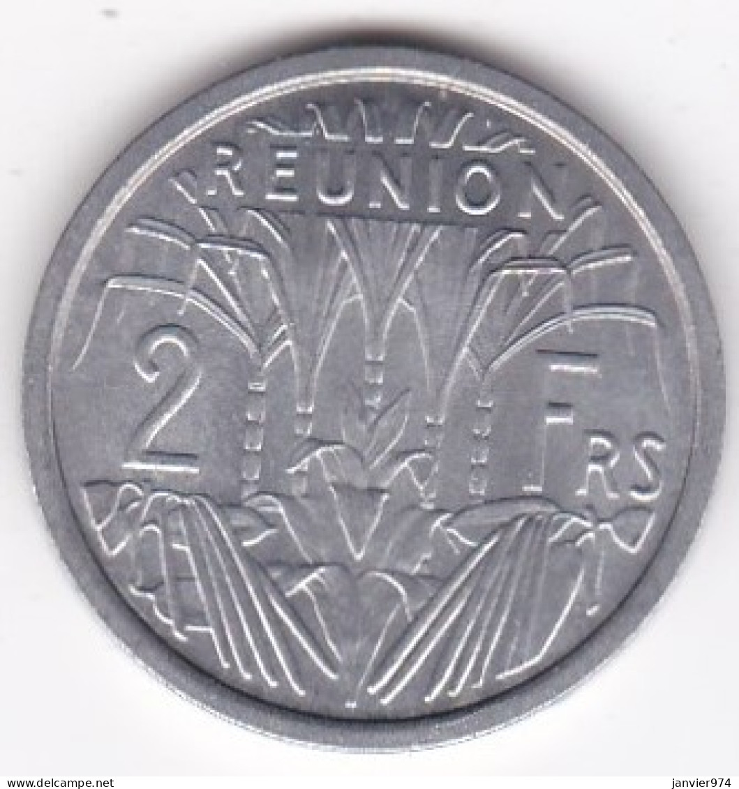 Ile De La Réunion 2 Francs 1973, En Aluminium , Lec# 67, Neuve UNC - Réunion