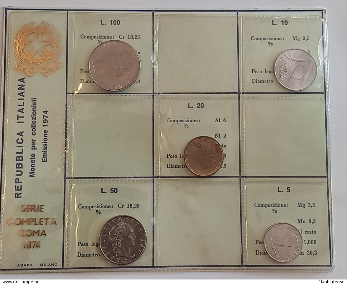 1974 - Italia Serietta Lire ---- - Mint Sets & Proof Sets