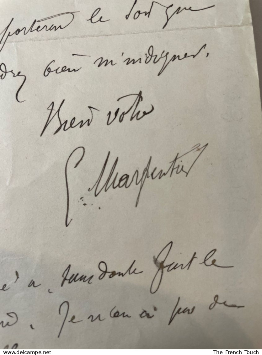 CHARPENTIER (Gustave) - 1 Correspondance - 1926 - Français - Excellent -  Lettre Autographe Signée (ALS) - Zangers & Muzikanten