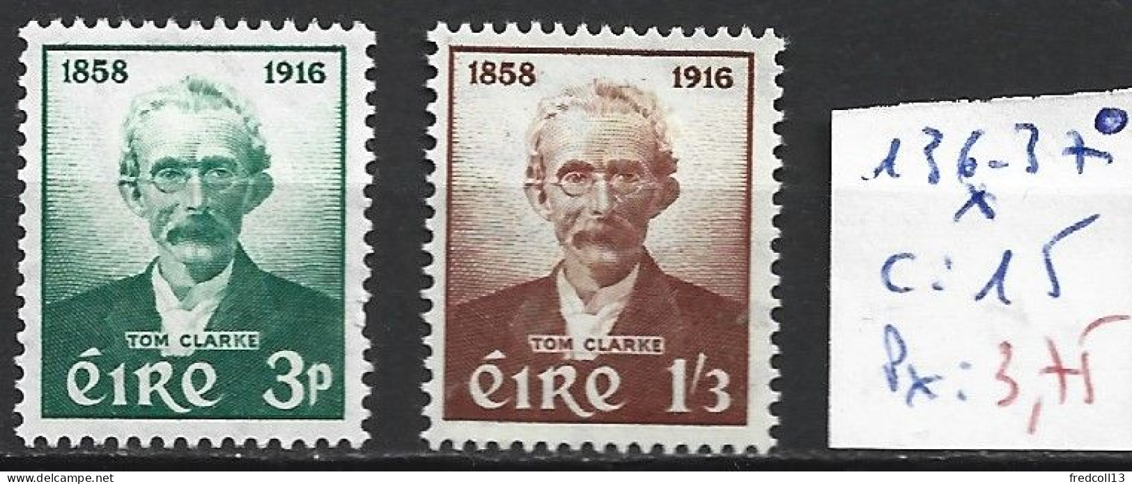 IRLANDE 136-37 * Côte 15 € - Unused Stamps