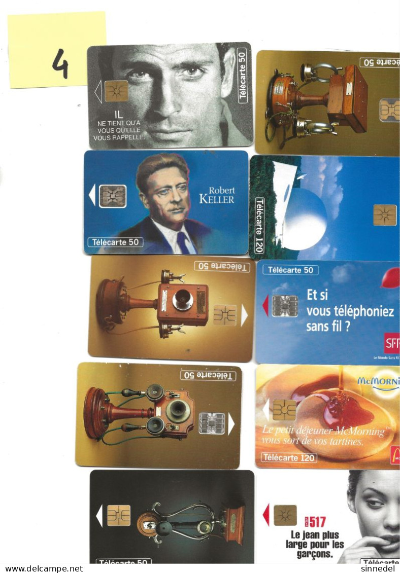 LOT DE 10 TELECARTES DE FRANCE DIFFERENTE VOIR SCAN POUR ETAT - Collezioni