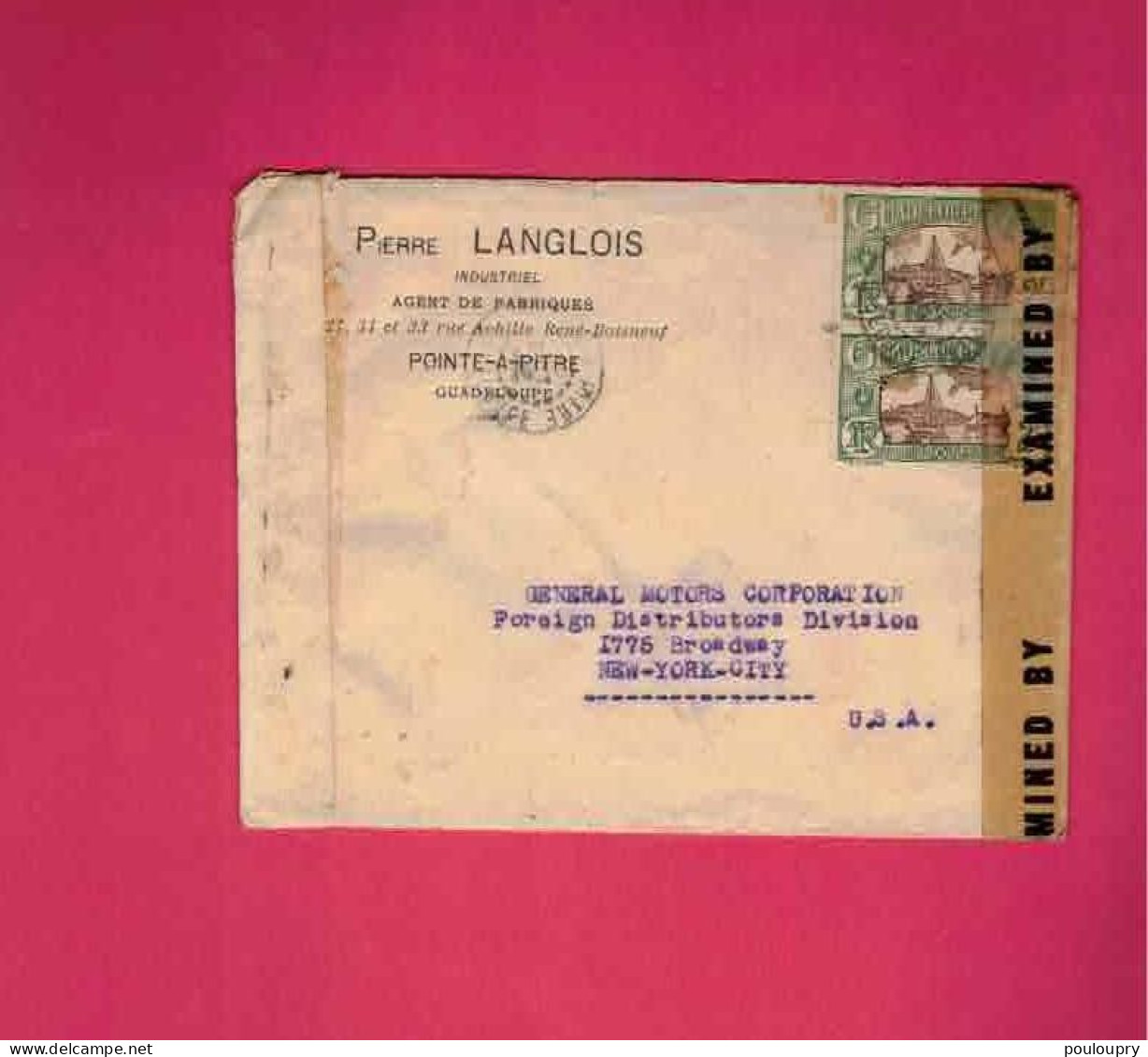 Lettre Pour Les USA EUAN - YT N° 118 En Paire - Lettres & Documents