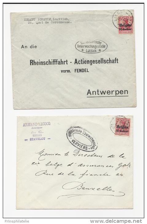 LOT DE LETTRES AVEC GERMANIA SURCHARGEE    COVER - Armée Allemande