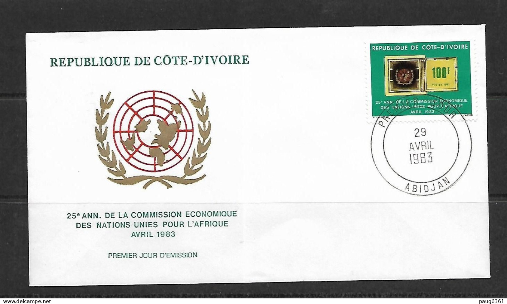 COTE D'IVOIRE 1983 FDC Commission économique Des Nations Unies  YVERT N°659 - Rubens