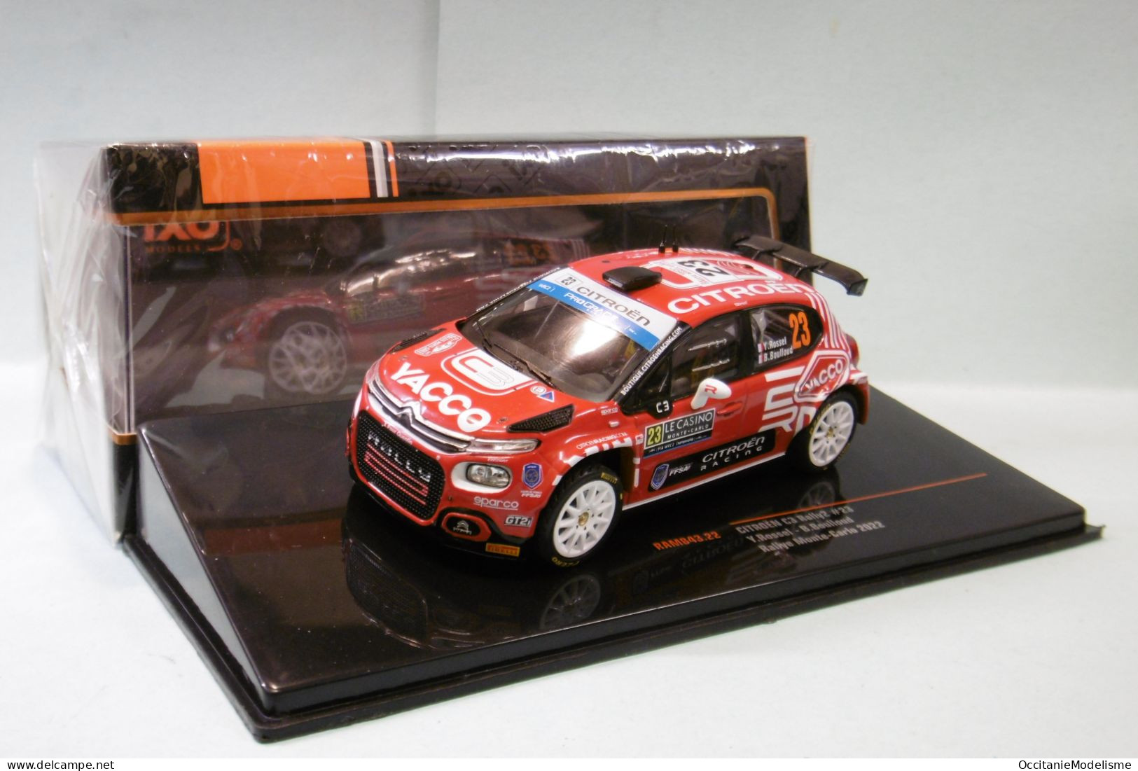 Ixo - CITROEN C3 RALLY2 #23 Rallye Monte-Carlo 2022 Rossel - Boulloud Réf. RAM843 NBO Neuf 1/43 - Ixo