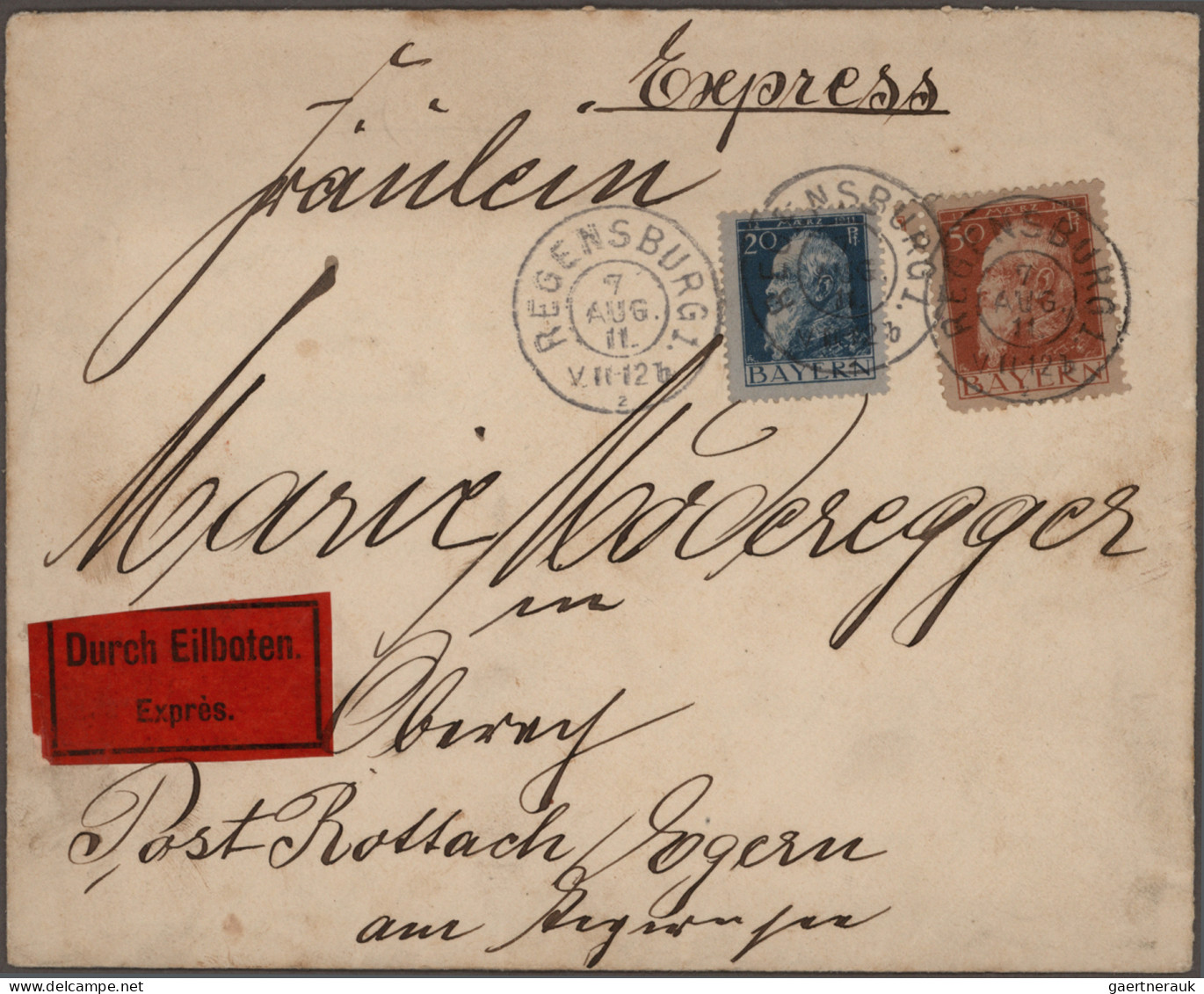 Bayern - Marken und Briefe: 1867/1920, fast nur Pfennig-Zeit, vielseitige Partie