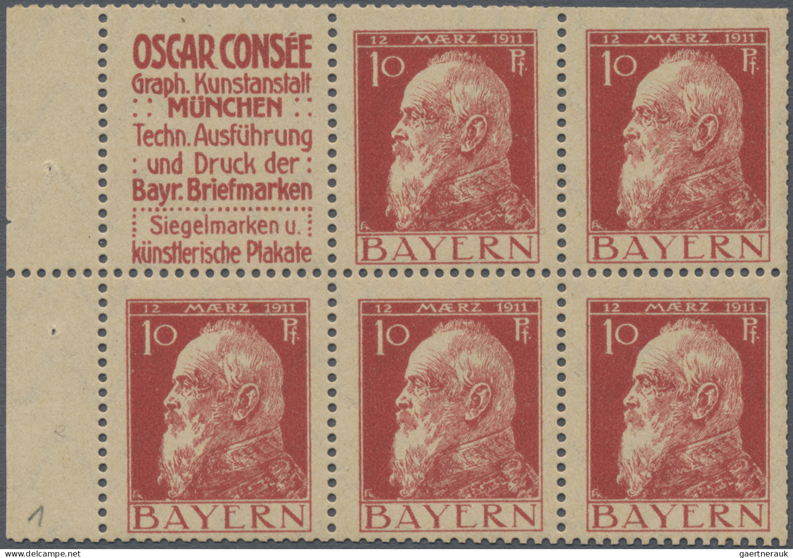 Bayern - Zusammendrucke: 1911/1913, Sammlung Von 24 Zusammendrucken Aus Markenhe - Autres & Non Classés