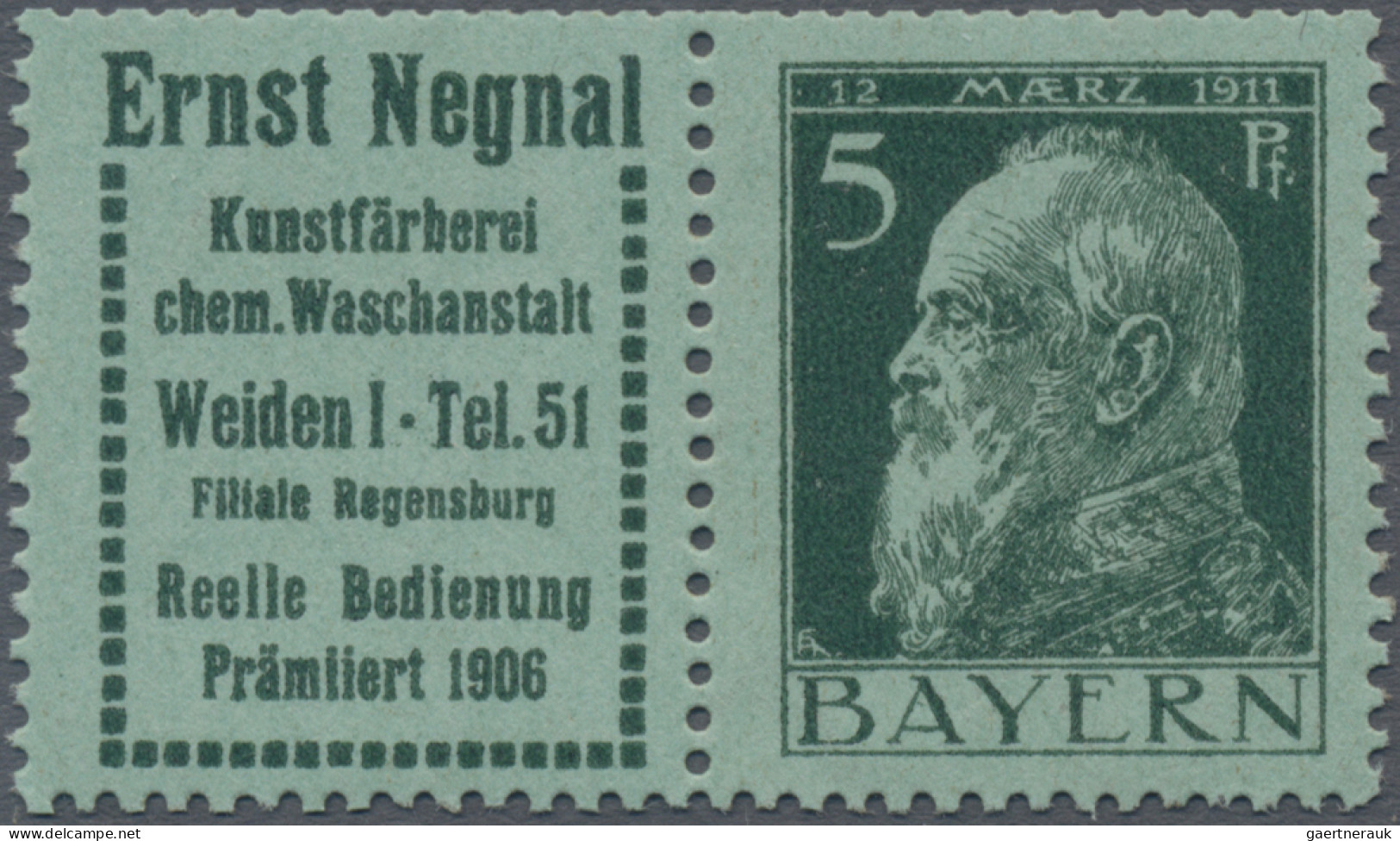 Bayern - Zusammendrucke: 1911/1913, Sammlung von 24 Zusammendrucken aus Markenhe