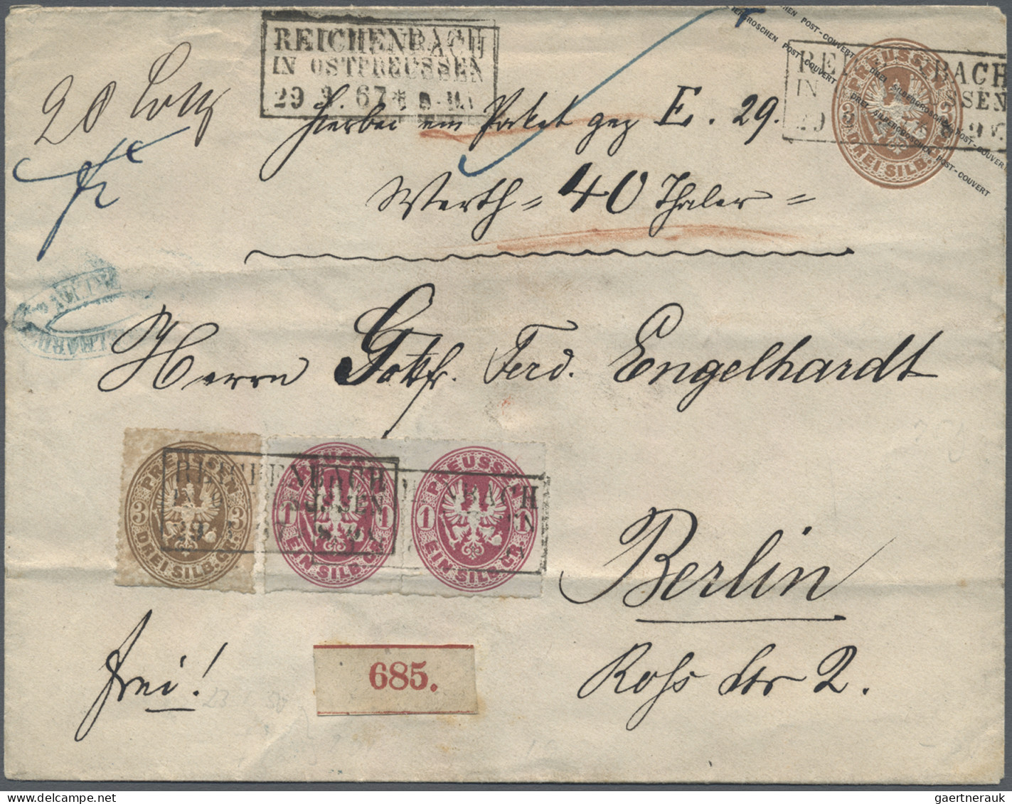 Preußen - Marken Und Briefe: 1840/1860 (ca), Konglomarat Von über 140 Briefen Un - Autres & Non Classés