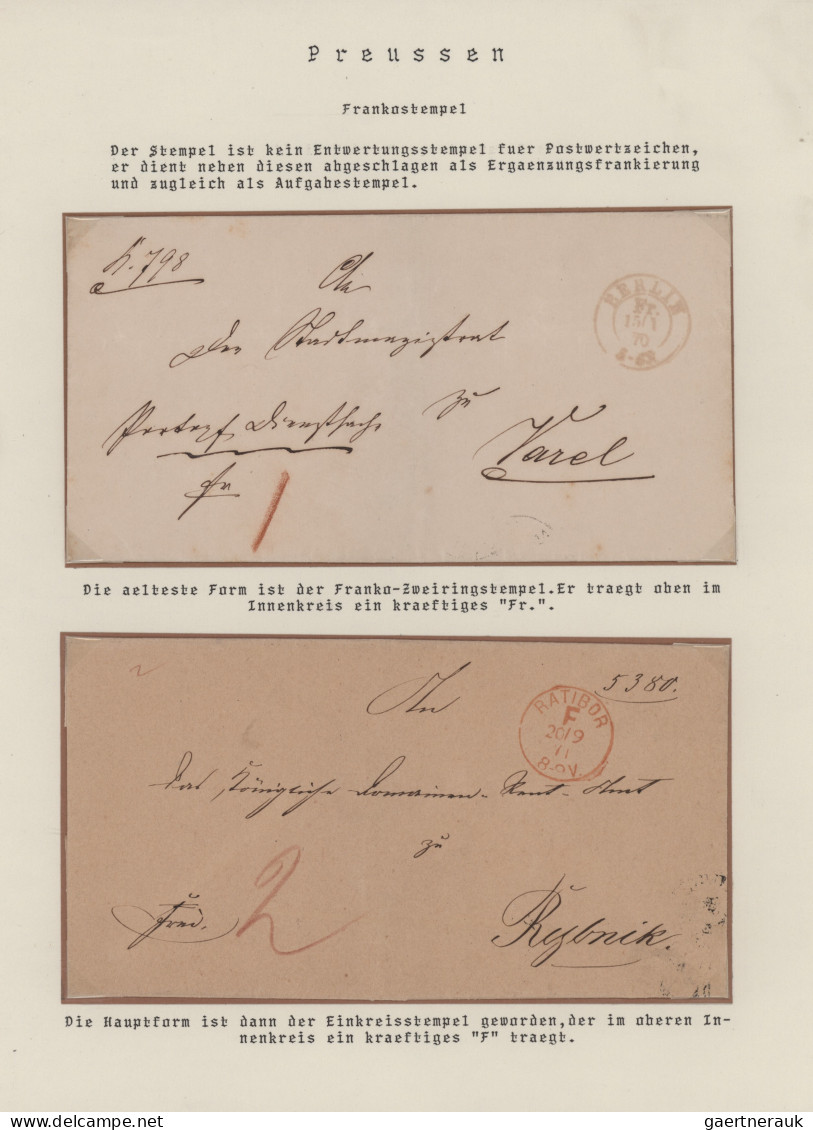 Preußen - Stempel: 1590/1900 (ca.), Vielseitige Sammlung Von Ca. 140 Belegen (Br - Autres & Non Classés