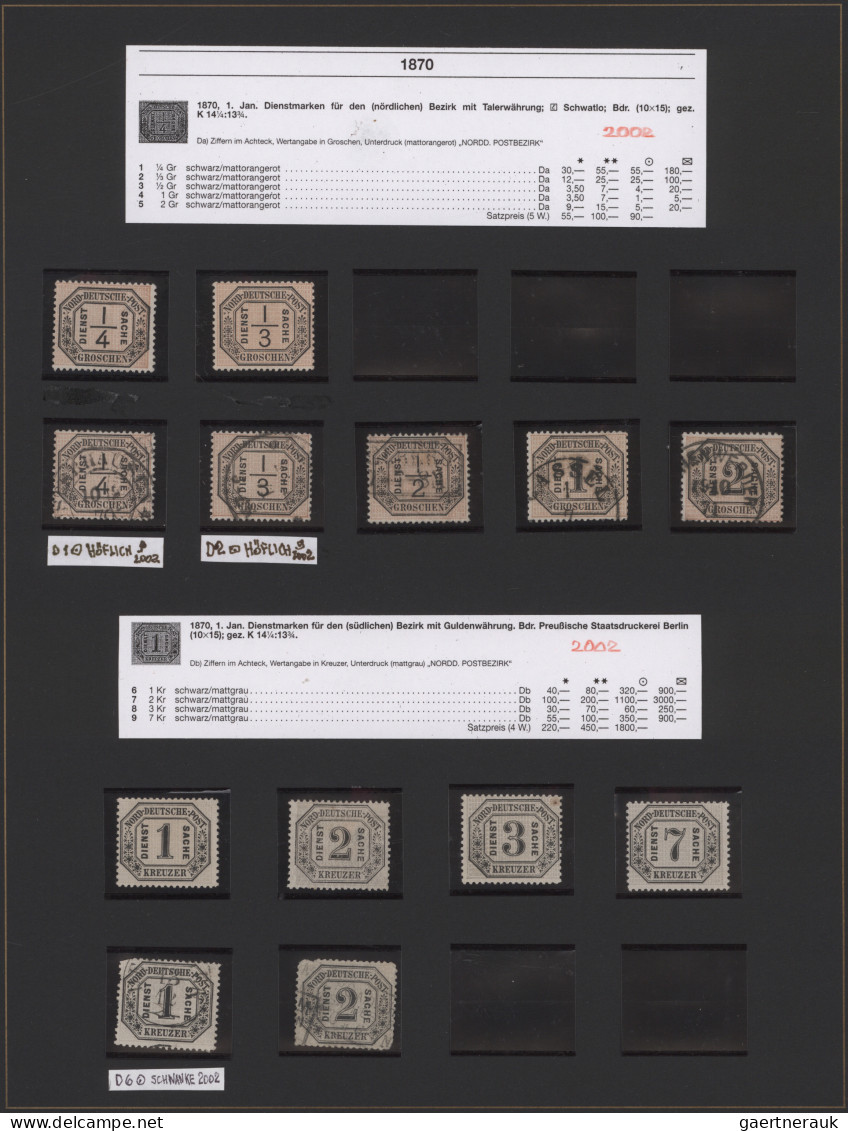 Norddeutscher Bund - Marken Und Briefe: 1868-1871, Sammlung Auf Albumblättern, T - Sonstige & Ohne Zuordnung