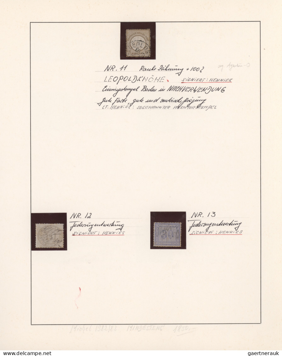 Deutsches Reich: 1872-1919 Interessante Sammlung Von Gestempelten Marken Auf Sel - Sammlungen