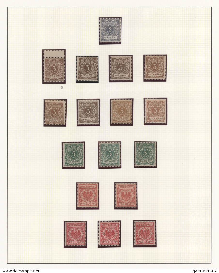 Deutsches Reich: 1875/1900, Ungebrauchte Sammlung Pfennige, Pfennig Und Krone/Ad - Collections