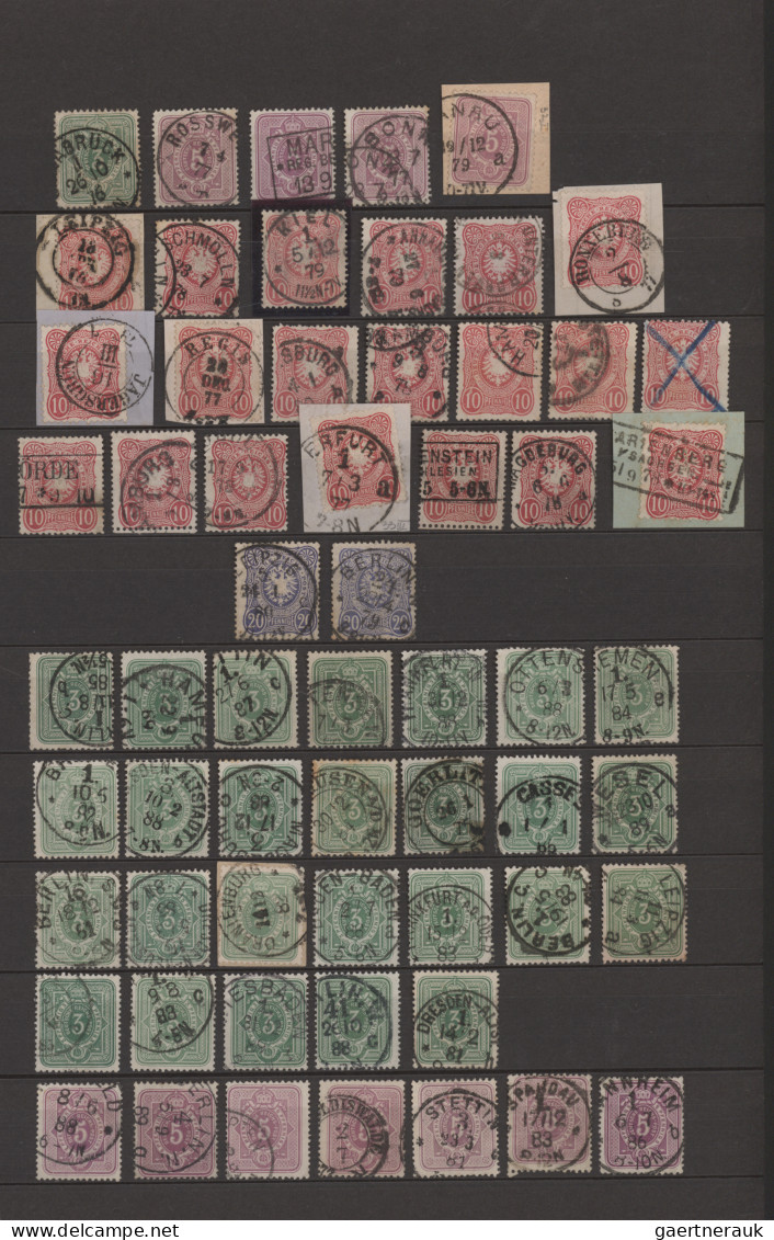 Deutsches Reich: 1875/1900, Sauber Gestempelte Sammlungspartie Mit 430 Marken (2 - Collections