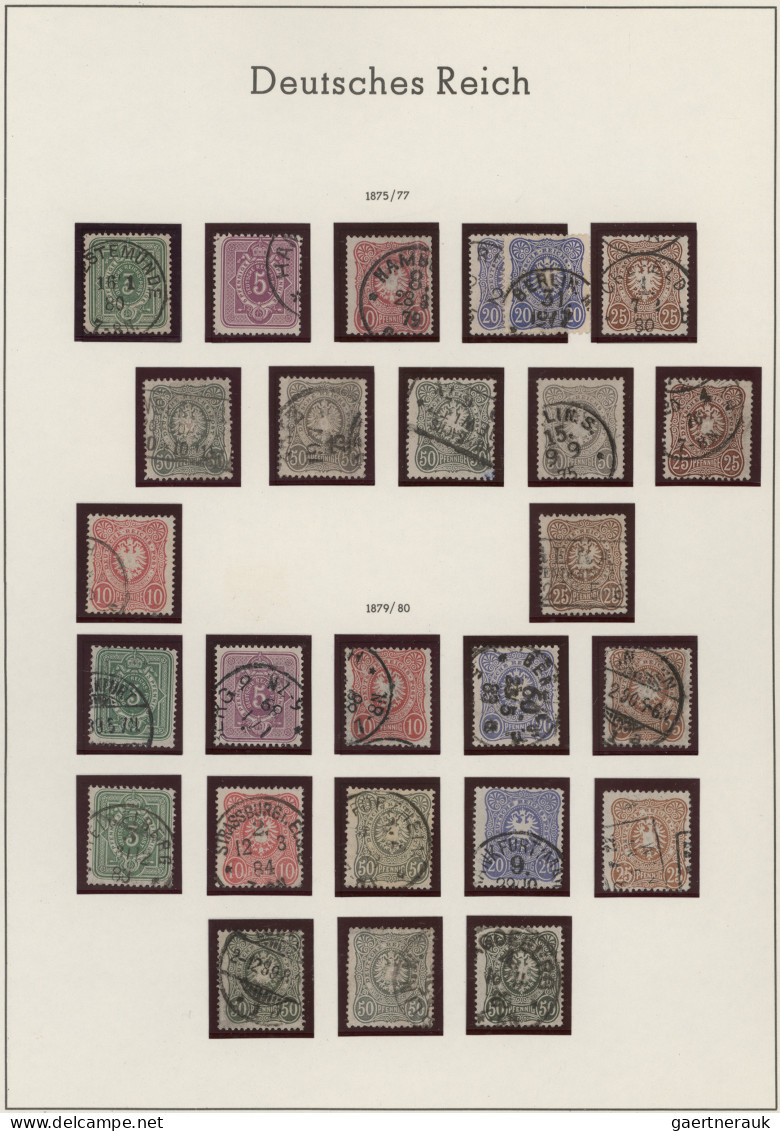 Deutsches Reich: 1875/1918, Fast Nur Gestempelte Sammlung Der Ausgaben Des Kaise - Collections