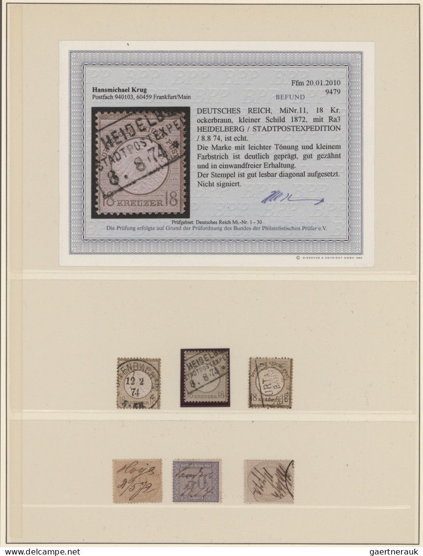 Deutsches Reich - Brustschild: 1872/1875, Sauber Gestempelte Sammlung Mit 107 Ma - Sammlungen