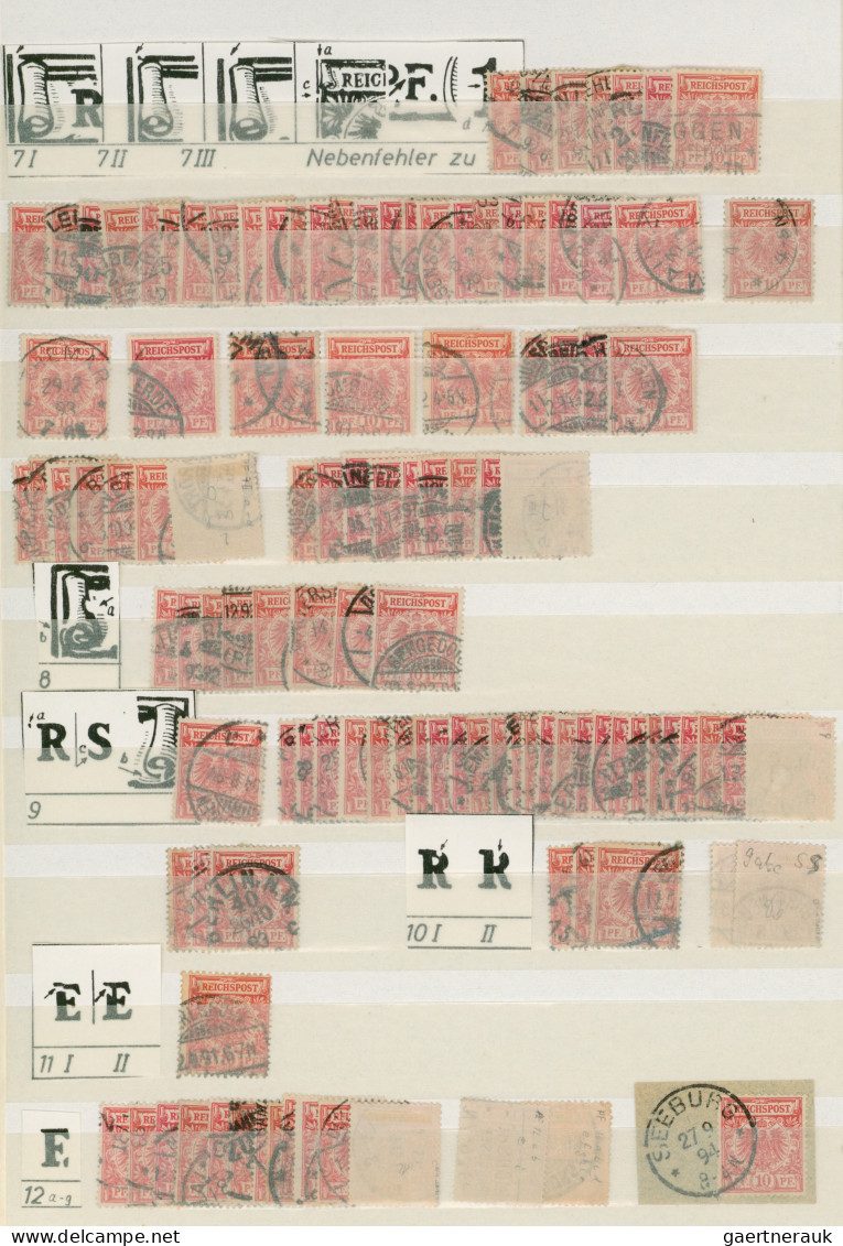 Deutsches Reich - Krone / Adler: 1889, 10 Pf Krone/Adler: Spezialsammlung Im Alb - Collections